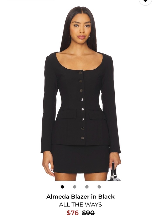 All The Ways Jackets & Blazers - All The Ways Almeda Black Button-Front Blazer